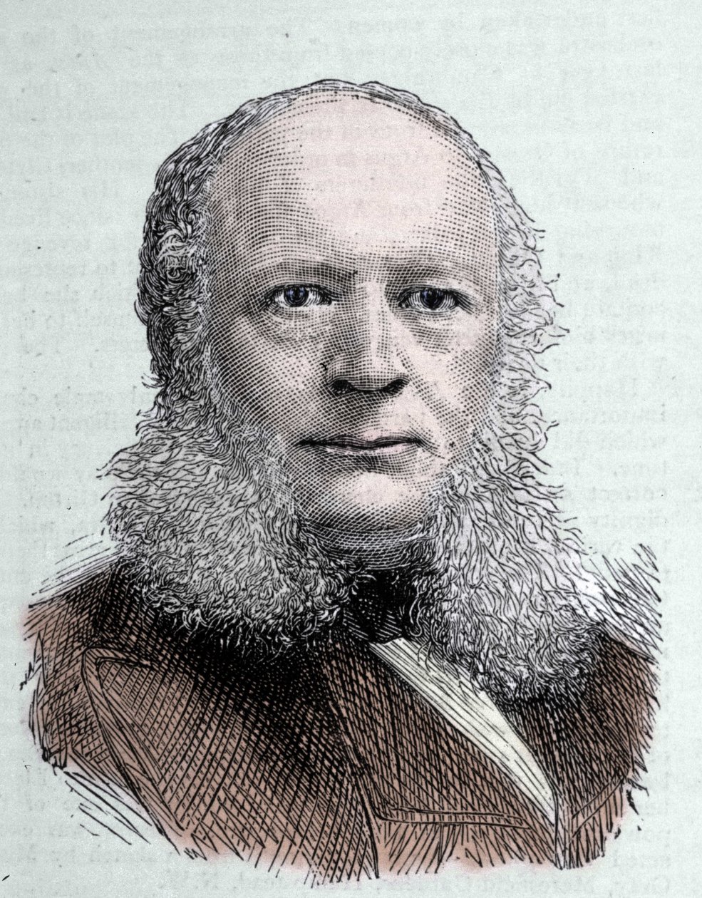 Werner von Siemens (1816-1892) 的肖像，德国工程师和实业家。 作者 未知艺术家