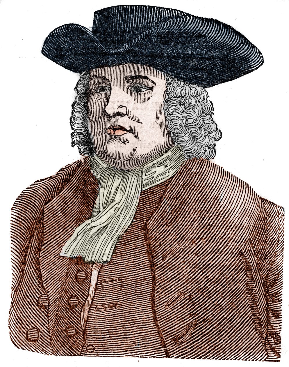 威廉-潘恩（1644-1718）的肖像 宾夕法尼亚州的创始人。英国宗教改革家和专栏作家。 作者 未知艺术家