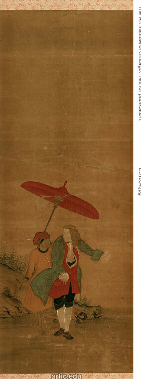 荷兰人与仆人肖像 作者 未知艺术家