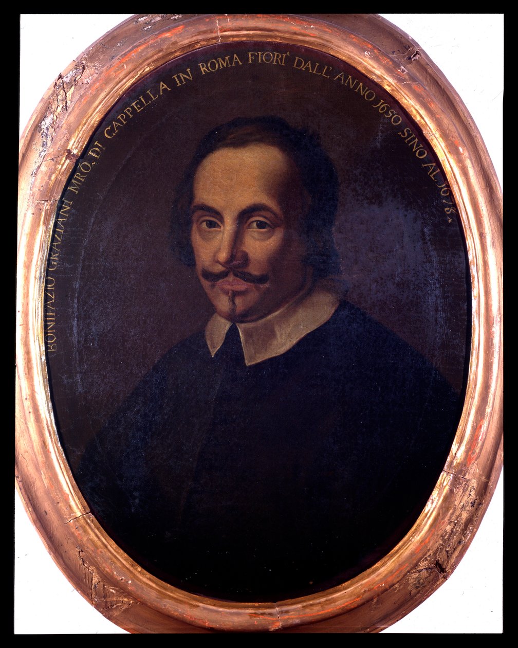 意大利作曲家Bonifazio Graziani (1604/1605-1664)的肖像，匿名画。18世纪。博洛尼亚，Civico museo Bibliografico博物馆 作者 未知艺术家
