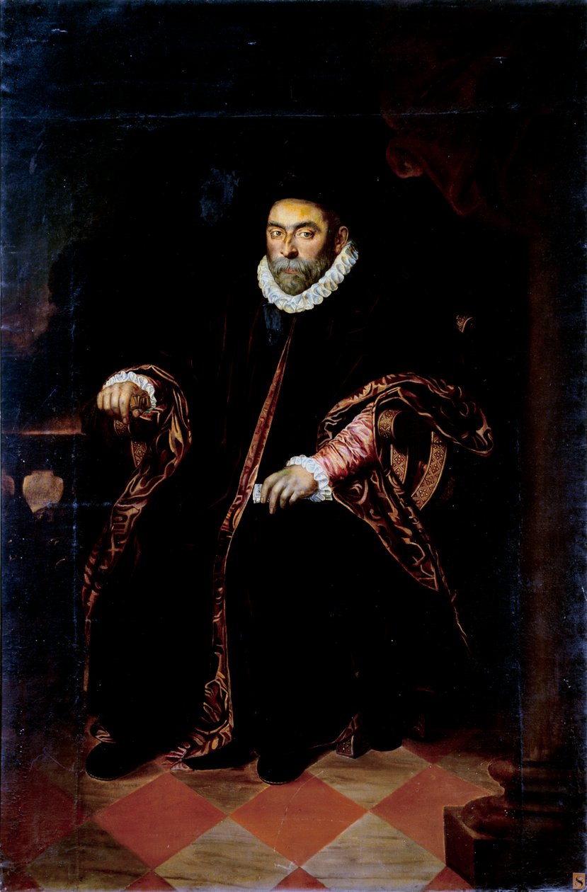 Portrait of the Doge of Genes Prospero Centurione Fattinanti (ca. 1510-1581) Anonymous painting 16th century Sun. 206x136 cm Chiavari, Palazzo Rocca, collezione Torriglia 作者 未知艺术家
