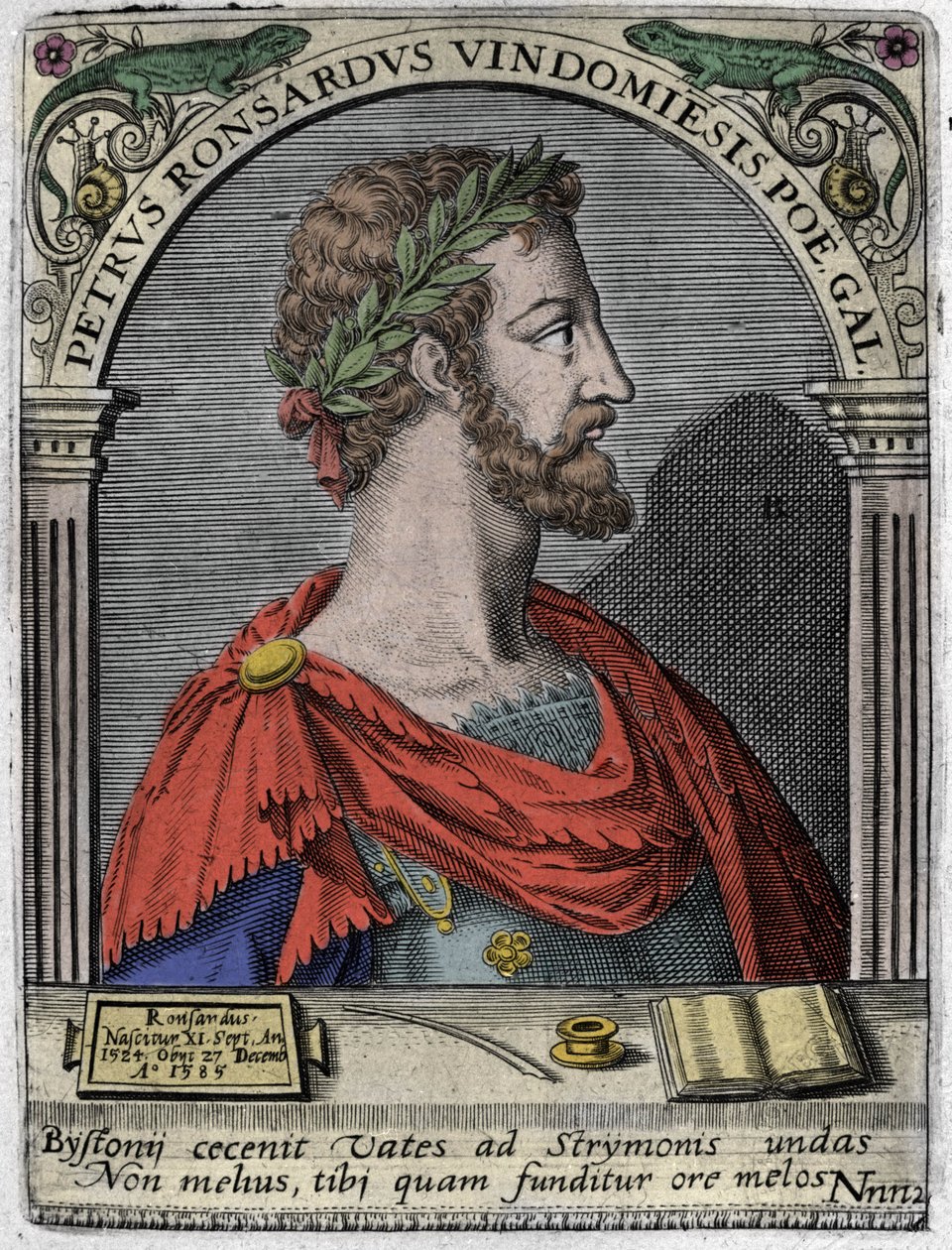 Portrait of the French poet Pierre de Ronsard (1524-1585). 作者 未知艺术家