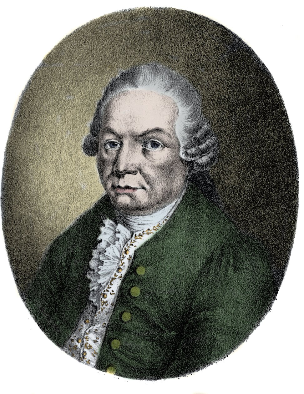 Portrait of the German composer Carl Philip Emanuel Bach (1714-1788). 作者 未知艺术家