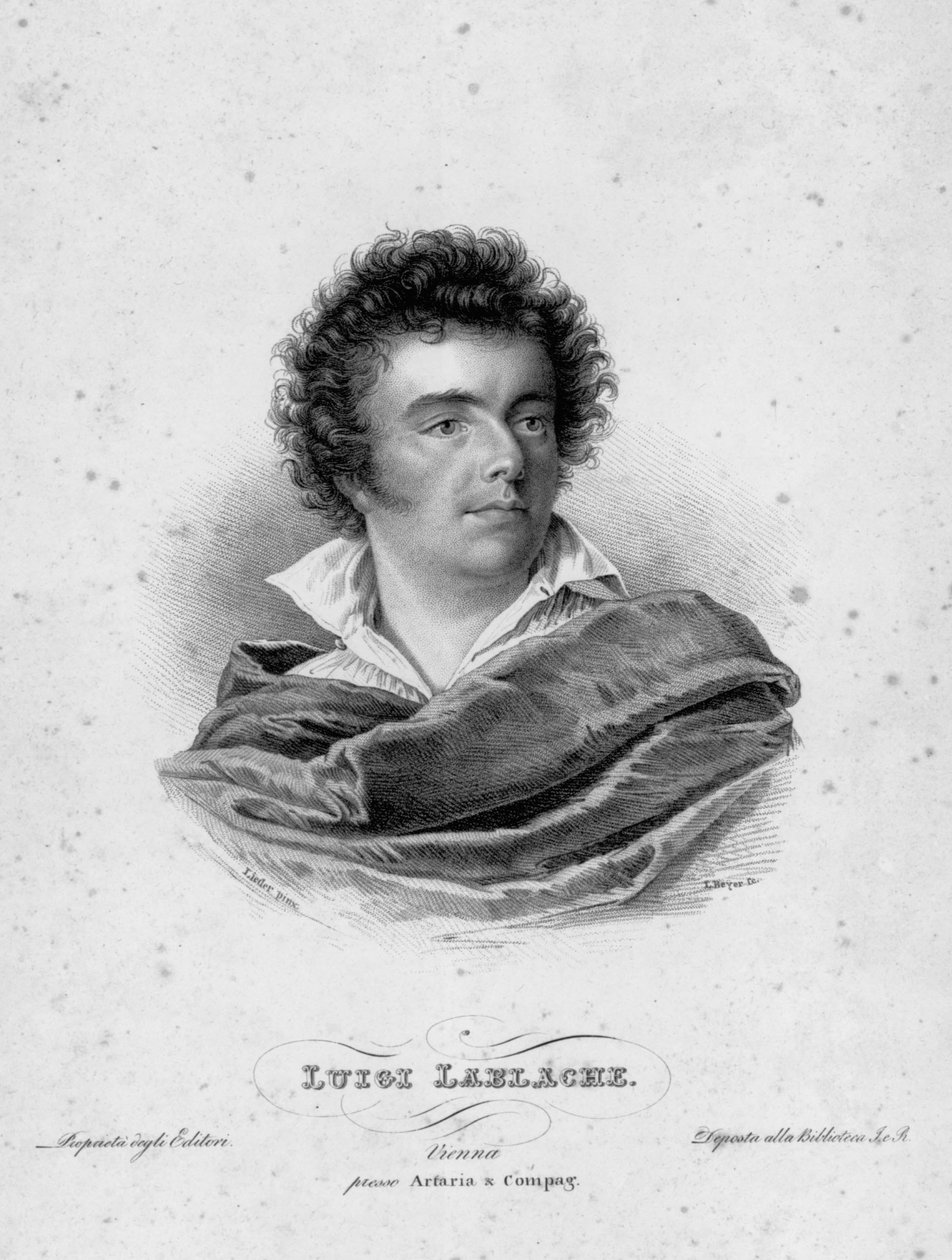 法国歌剧歌手 Luigi Lablache (1794-1858) 的肖像 19 世纪的雕刻 作者 未知艺术家