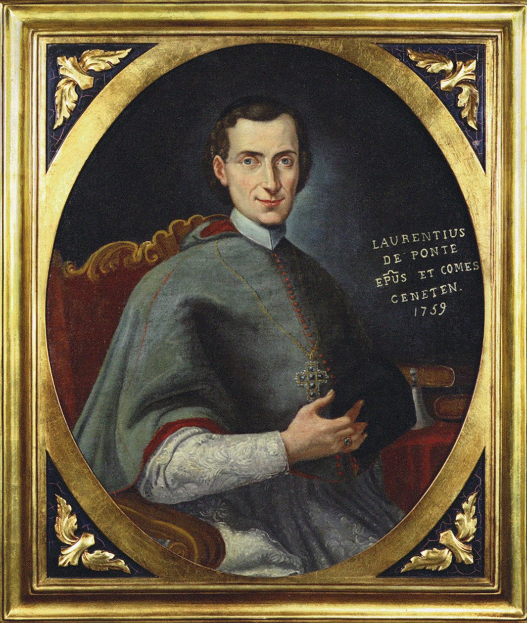 Portrait of the opera librettist and poet Lorenzo Da Ponte (1749-1838) as Bishop - Anonymous. Oil on canvas 作者 未知艺术家