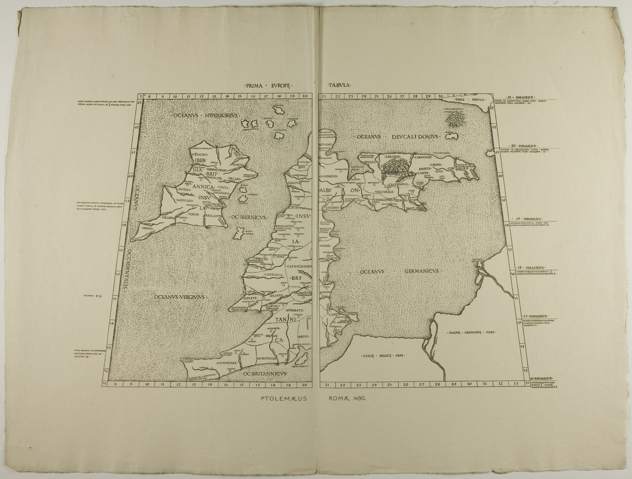 Prima Europe Tabula: Ptolemaeus Romae 1490 作者 未知艺术家