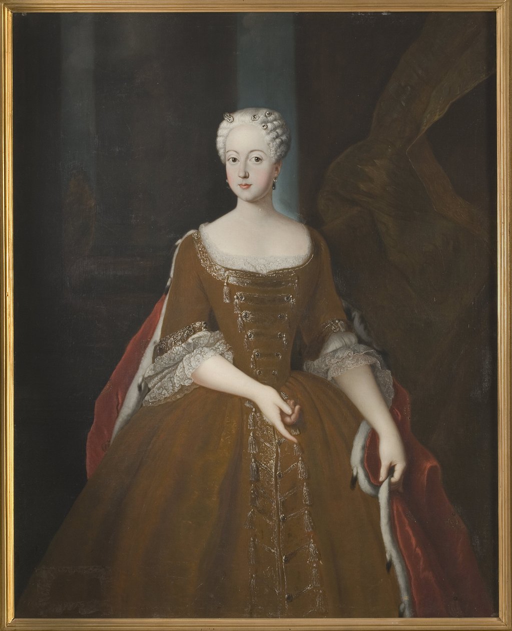Princesse Frederique Louise de Prusse - 普鲁士公主 Friederike Luise（1714-1784）的肖像，勃兰登堡-安斯巴赫侯爵，匿名。 布面油画 作者 未知艺术家