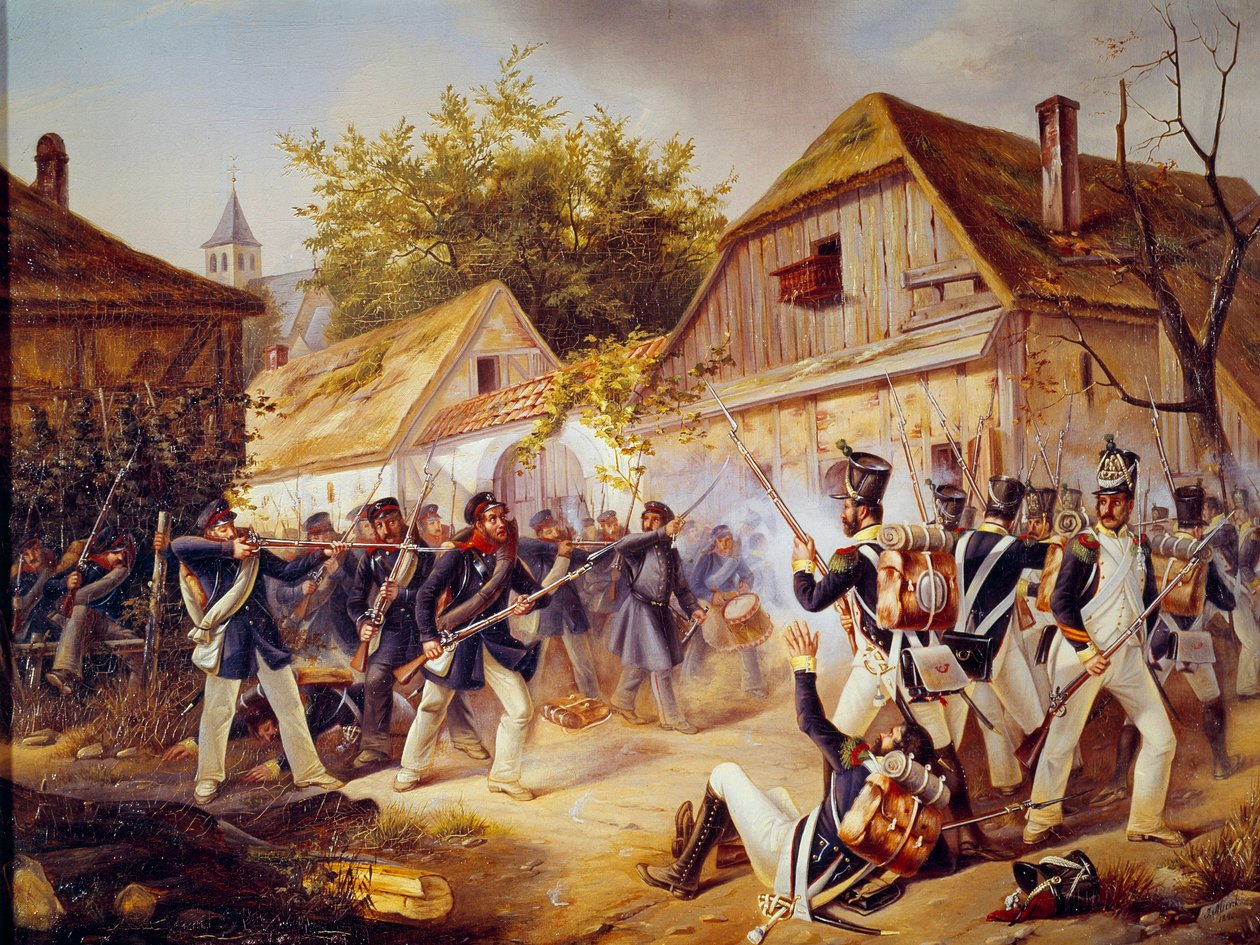 俄罗斯战役：“” Vandamme 军队于 1813 年 8 月 30 日向库尔姆 (Kulm) 战役投降”” 1813 年巴黎，陆军博物馆 作者 未知艺术家