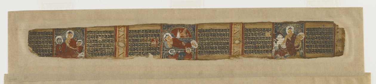 来自<em>Prajna-paramita</em>手稿的佛陀生活场景 作者 未知艺术家