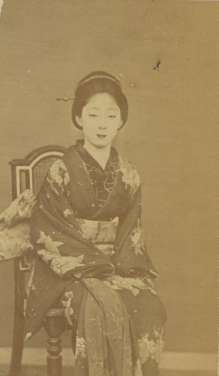 [日本妇女坐姿] 作者 未知艺术家