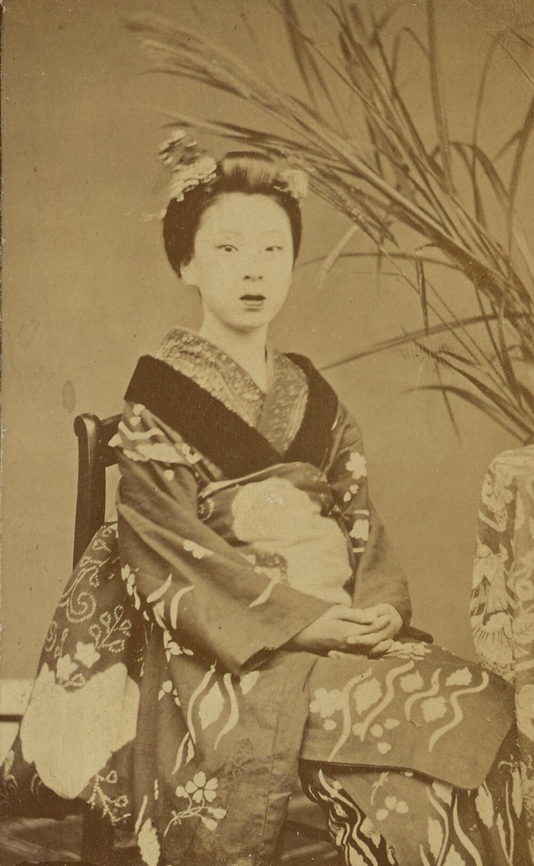 [日本妇女坐姿] 作者 未知艺术家