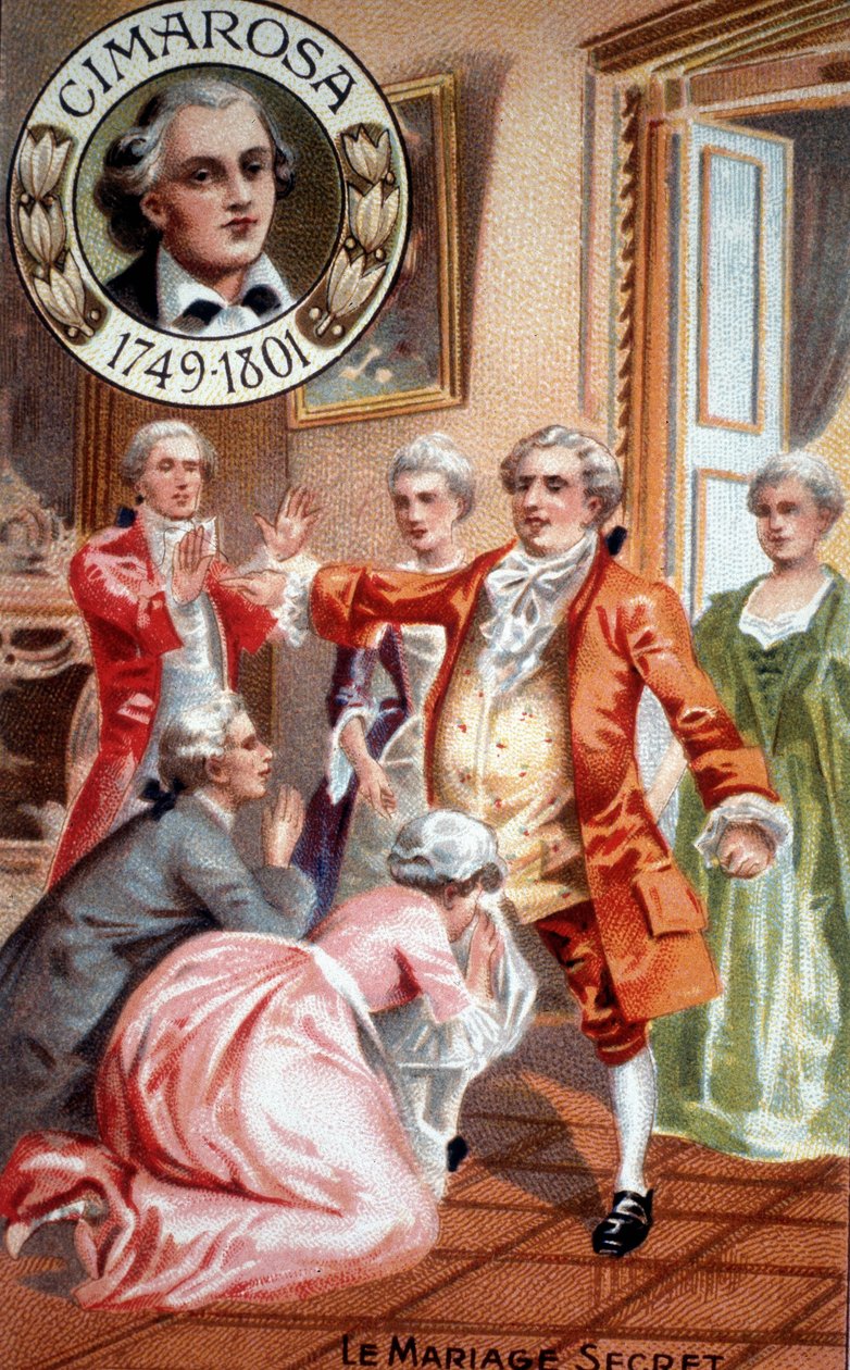 Domenico Cimarosa (1749 - 1801) 的秘密婚姻。 作者 未知艺术家