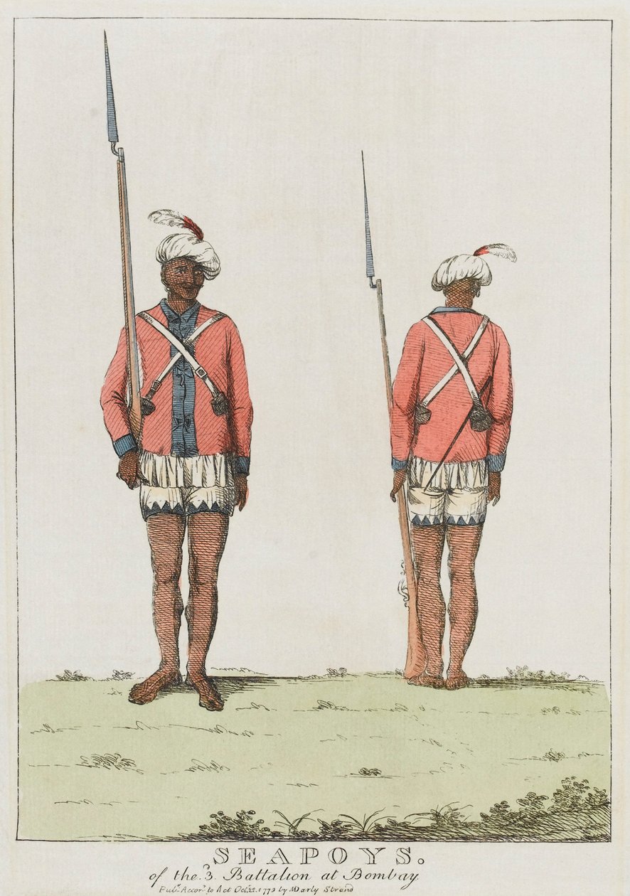 Sepoys of the 3rd Battalion at Bombay 作者 未知艺术家