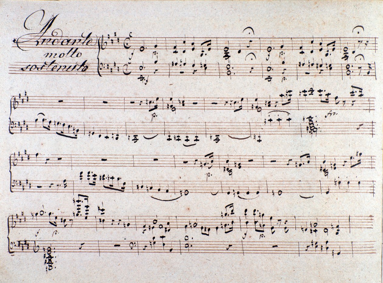 Sheet music of The two days, opera by Luigi Cherubini 作者 未知艺术家