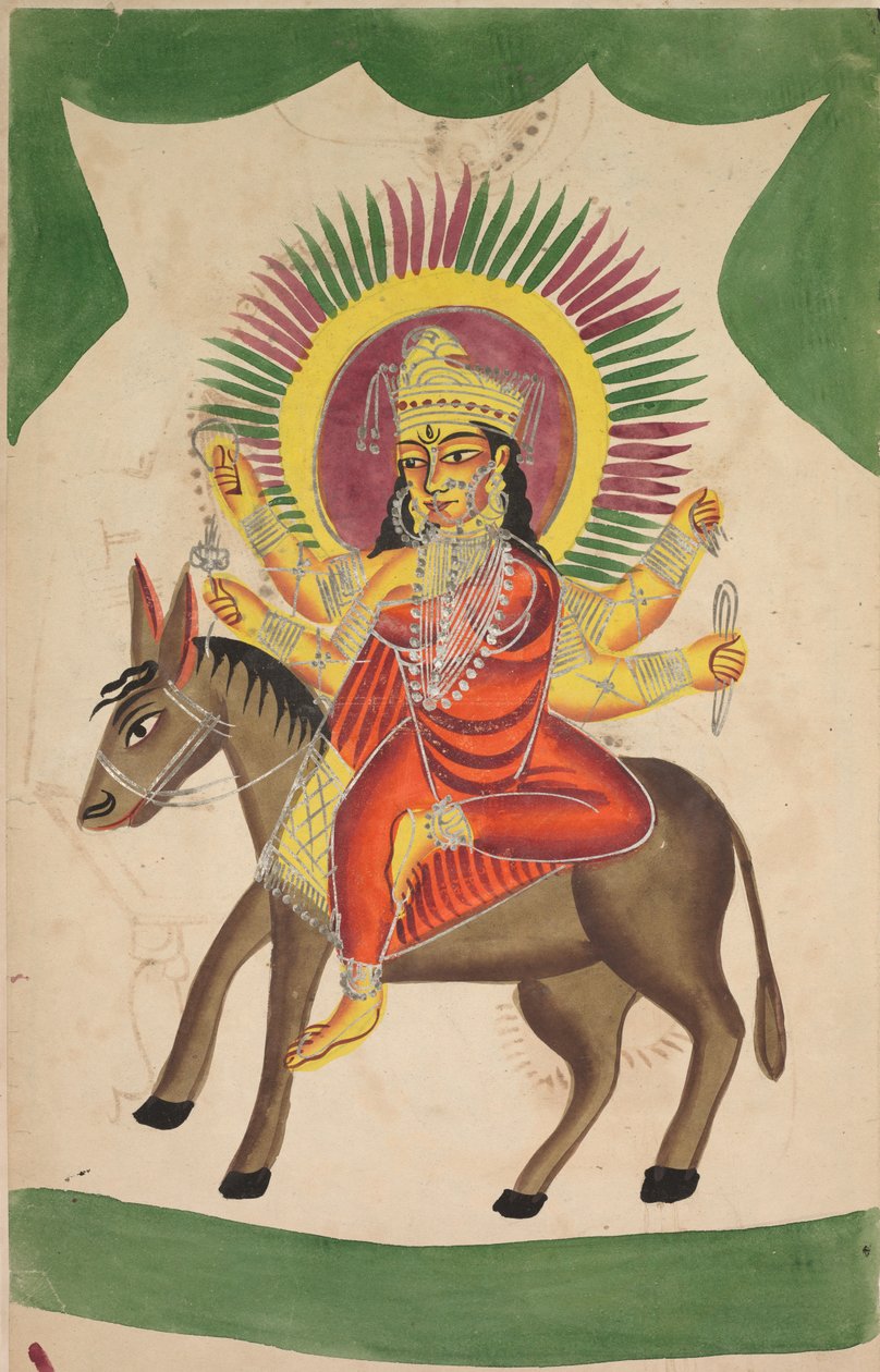 Sheetaladevi：天花女神（右图） 作者 未知艺术家