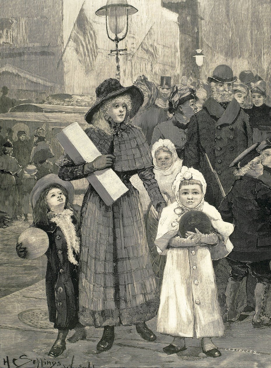 纽约购物》（1891 年）。 作者 未知艺术家