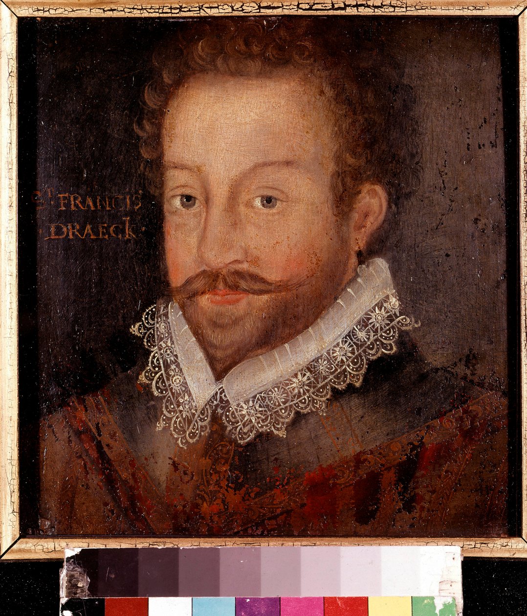 弗朗西斯·德雷克爵士（Sir Francis Drake），约1583年作于乔多克·洪都斯（Jodocus Hondius）的雕刻作品 作者 未知艺术家