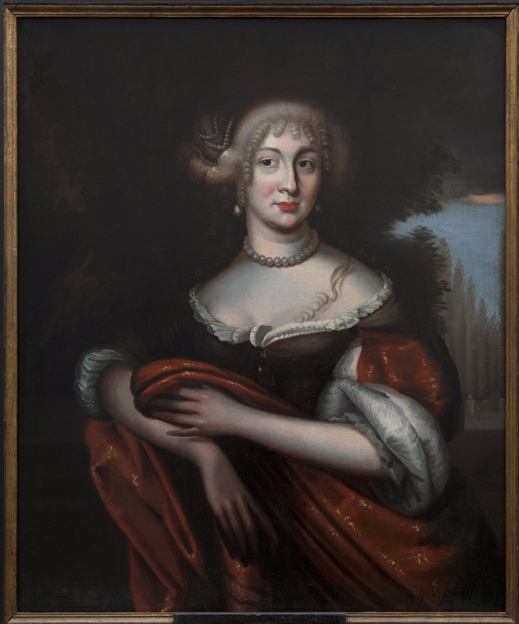 Sophie Amalie de Nassau Siegen, princesse allemande, duchesse de Courlande (Lettonie)--Nassau-Siegen伯爵夫人Sophie Amalie (1650-1688), Courland公爵夫人的画像，匿名。布面油画。尺寸：90x74厘米。斯德哥尔摩国家博物馆 作者 未知艺术家