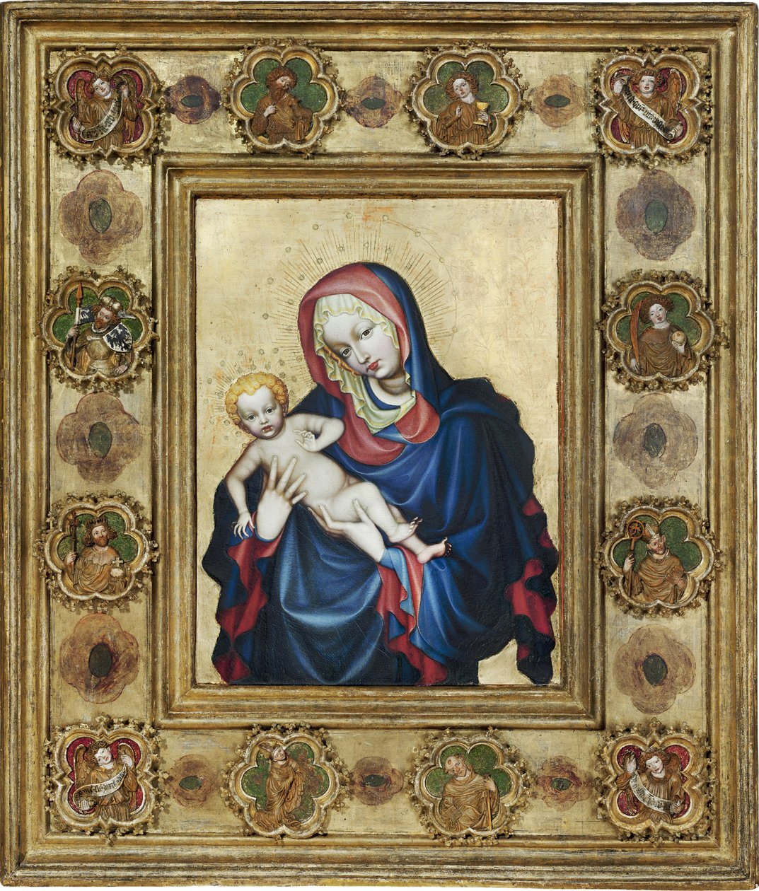 圣维特的圣母（Vierge de Saint Guy de Prague）--匿名。铅笔画在面板上 作者 未知艺术家
