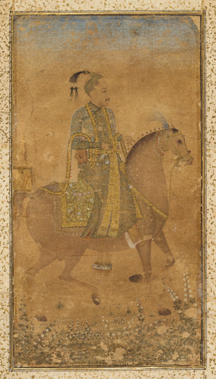 马背上的苏丹阿卜杜拉-库特布-沙阿（1614-74 年 作者 未知艺术家