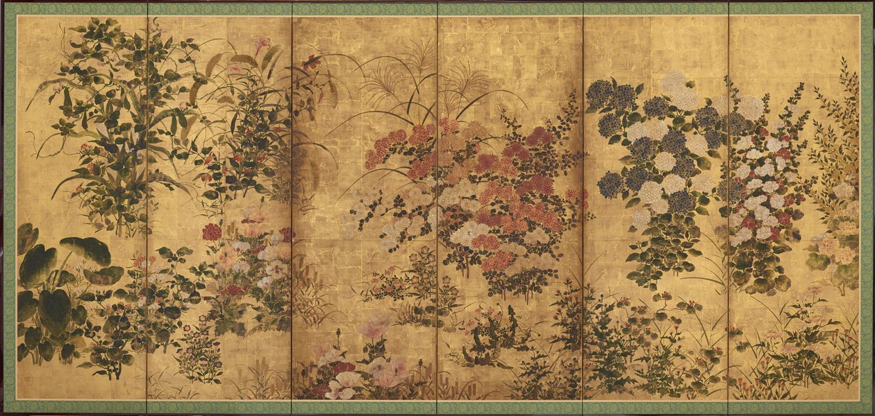 夏季和秋季花卉 作者 未知艺术家