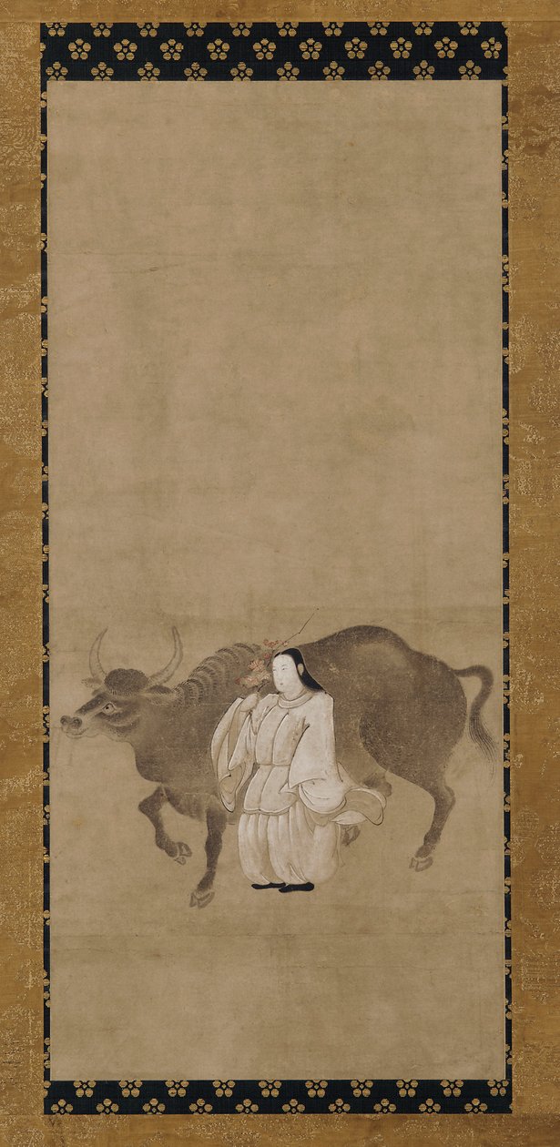 天神（菅原道真）与一头牛 作者 未知艺术家