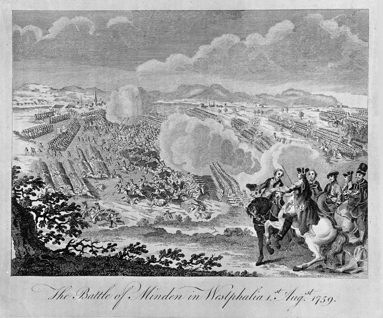 The Battle of Minden in Westphalia 作者 未知艺术家