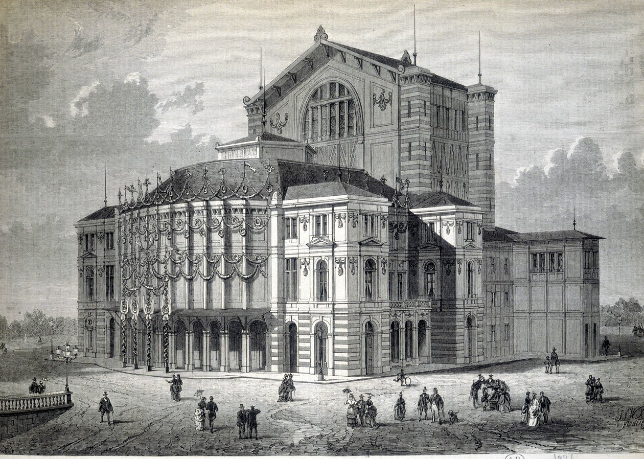 拜罗伊特模型剧院由理查德·瓦格纳 (Richard Wagner) 倡议建造，于 1876 年落成 作者 未知艺术家