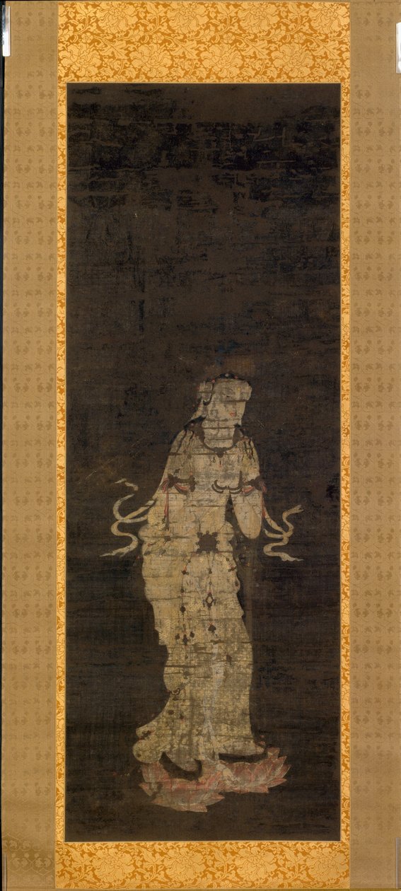 精进菩萨》，选自《阿弥陀佛三位一体》三联画 作者 未知艺术家