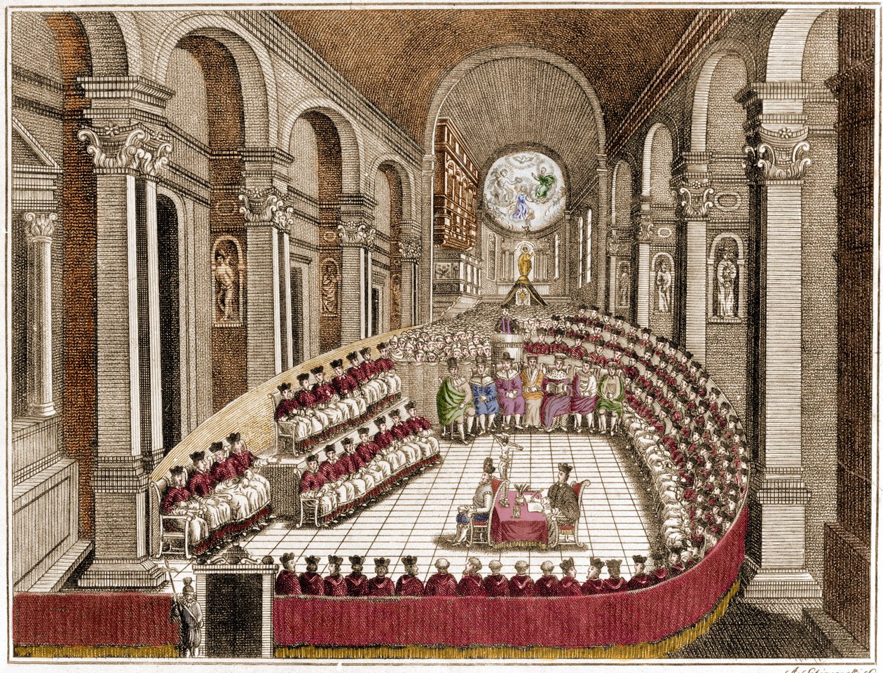 The Ecumenical Council of Trent. The Council of Trent is the 19th Cumenic Council recognized by the Roman Catholic Church. He was summoned by Pope Paul III in 1542, in response to requests made by Martin Luther in the framework of the Protestant Reform. En 作者 未知艺术家