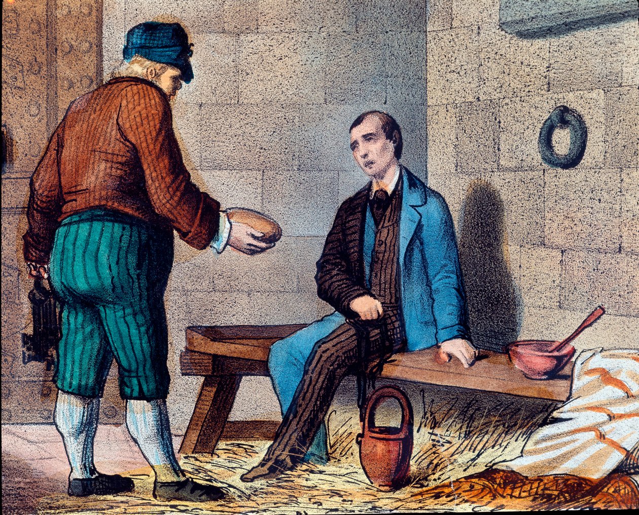 The Italian patriot Silvio Pellico (1798-1854), accuses of carbonarianism (carbonari) and encloses the fortress of Spielberg (Spilberk) in Moravia Lithography of the 19th century 作者 未知艺术家