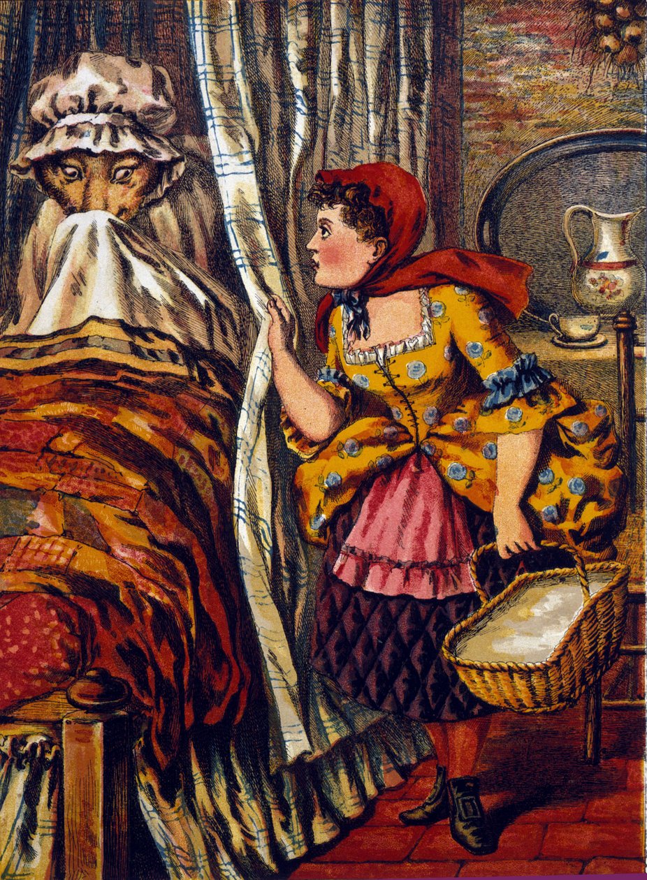 小红帽》（The Little Red Riding Hood）。查尔斯-佩罗的故事（1697年）。匿名插图 作者 未知艺术家