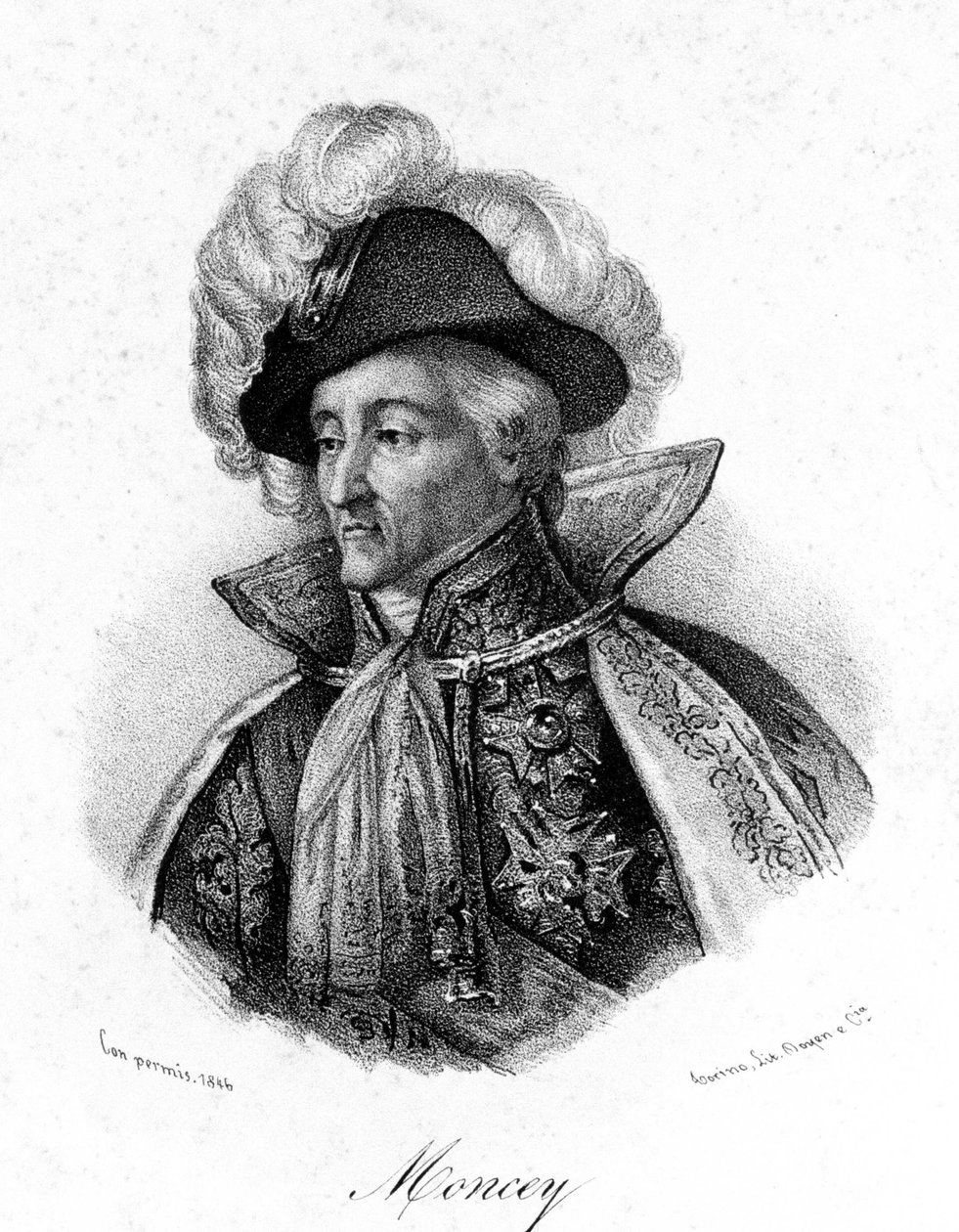 The Marshal of Moncey (1754-1842), Duke of Conegliano. 作者 未知艺术家