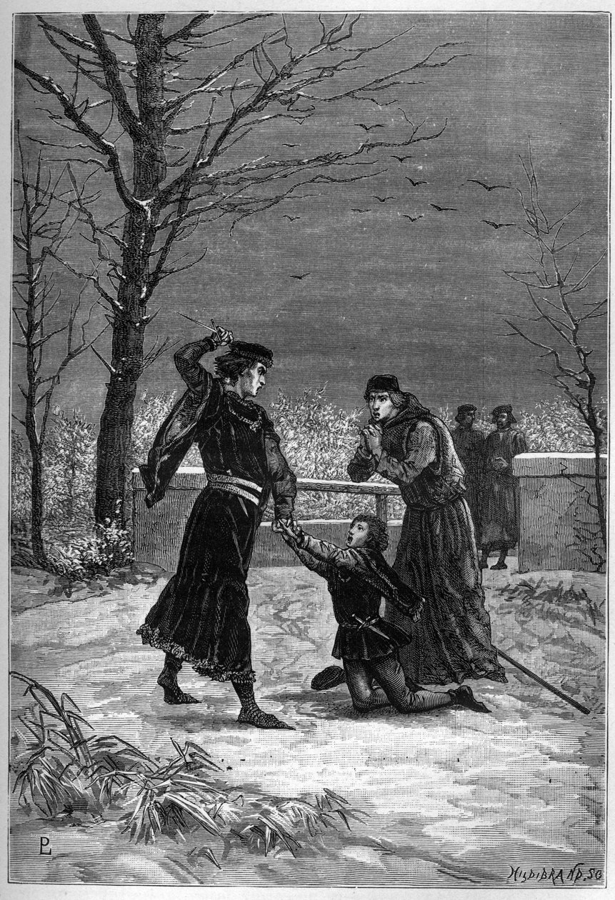 拉夫兰谋杀案由克利福德勋爵（Lord Clifford）–埃德蒙（Edmund），拉特兰伯爵（Larl）被克利福德勋爵（Lord Clifford）在韦克菲尔德战役（Edmond Plantagenet Earl of Rutland）中杀死 作者 未知艺术家