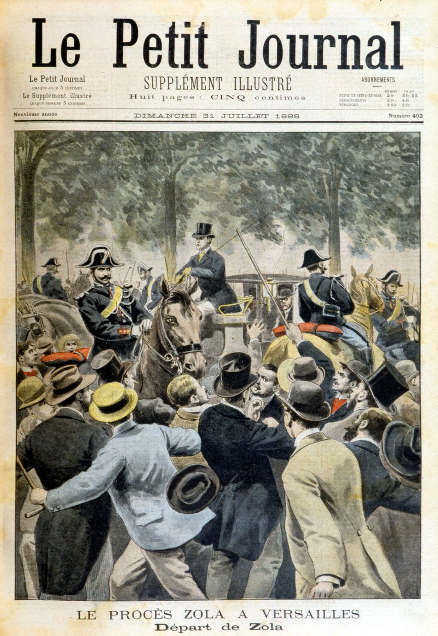 凡尔赛宫的左拉审判 - 1898 年 7 月 31 日的“Le Petite Journal” 作者 未知艺术家