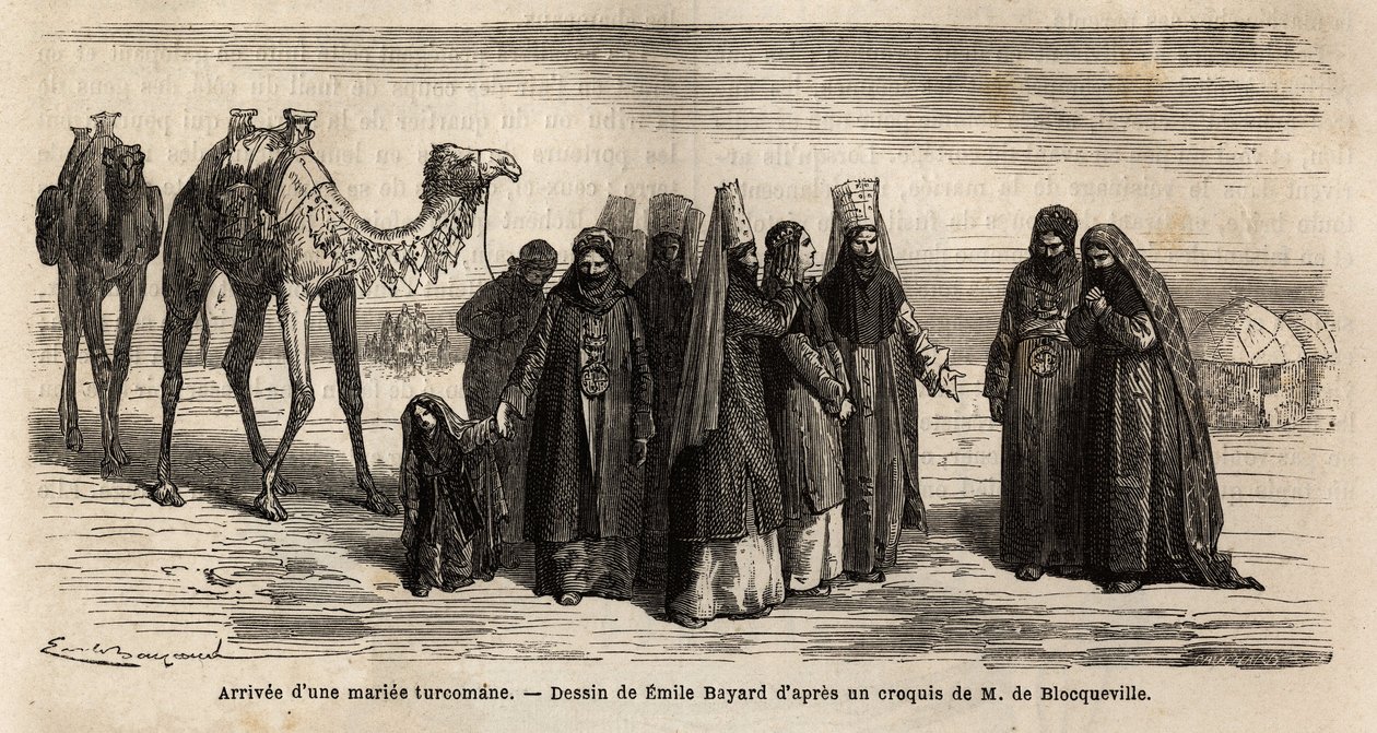 The arrival of a Turkish (Turkmenistan) wife in her husband