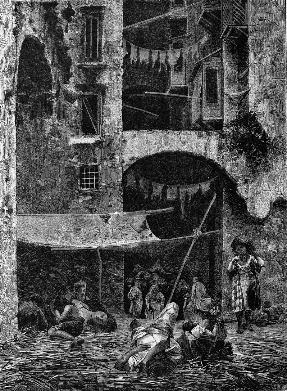 1836 年那不勒斯的霍乱疫情。 作者 未知艺术家
