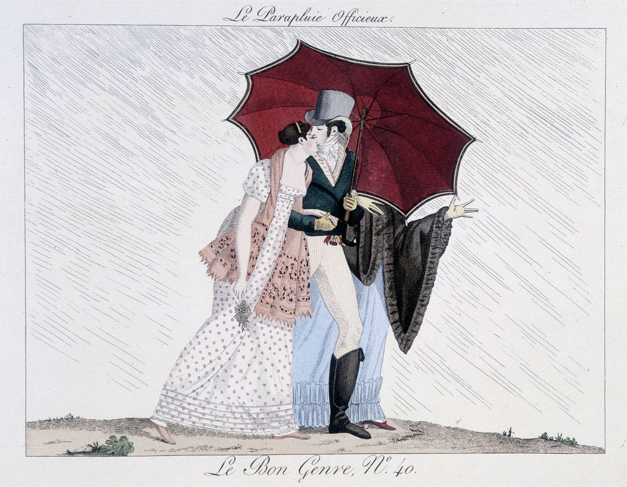 非正式的伞--在 "Le Bon genre "中，编号。40，19世纪末 作者 未知艺术家
