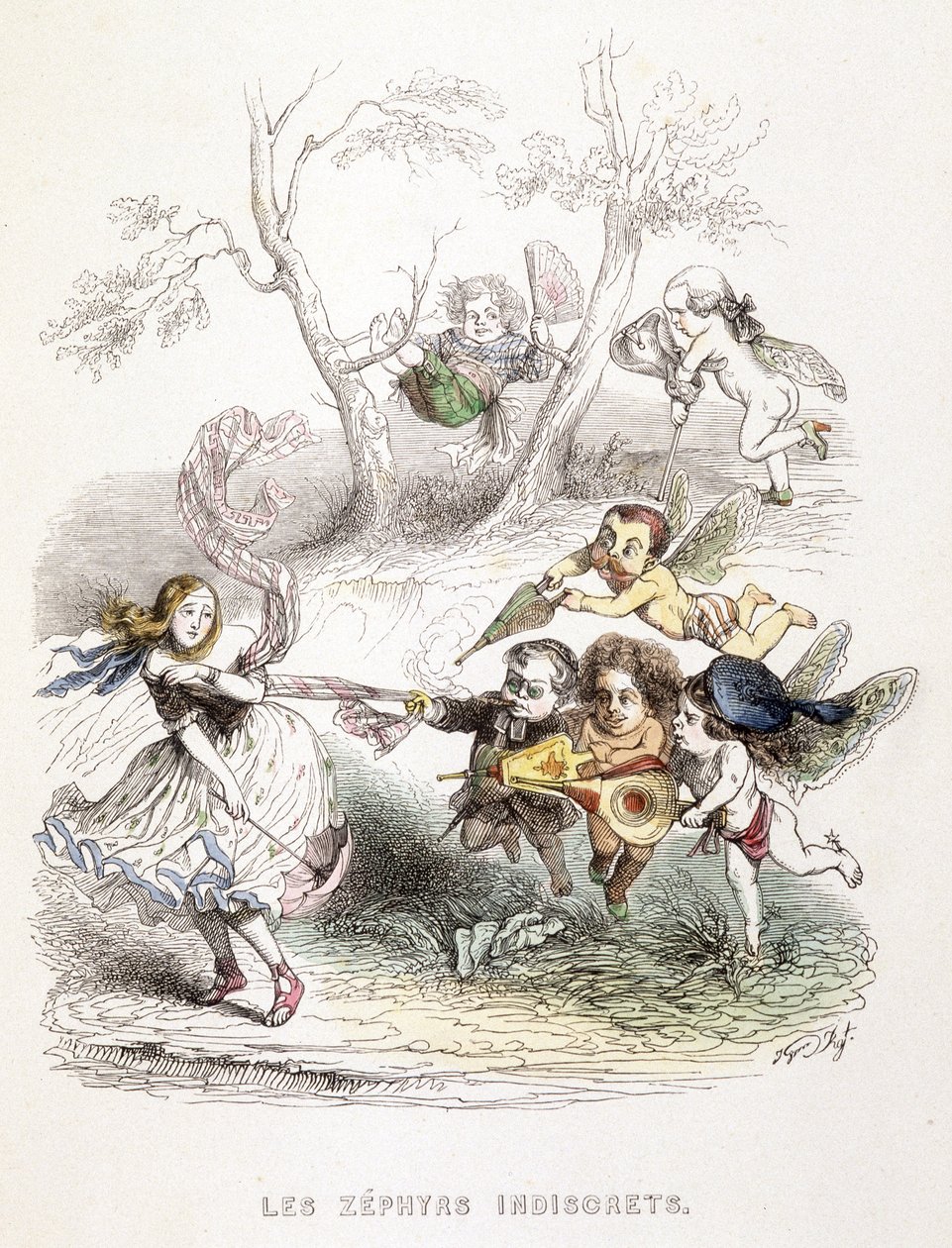 The prying zephirs - engraving 作者 未知艺术家