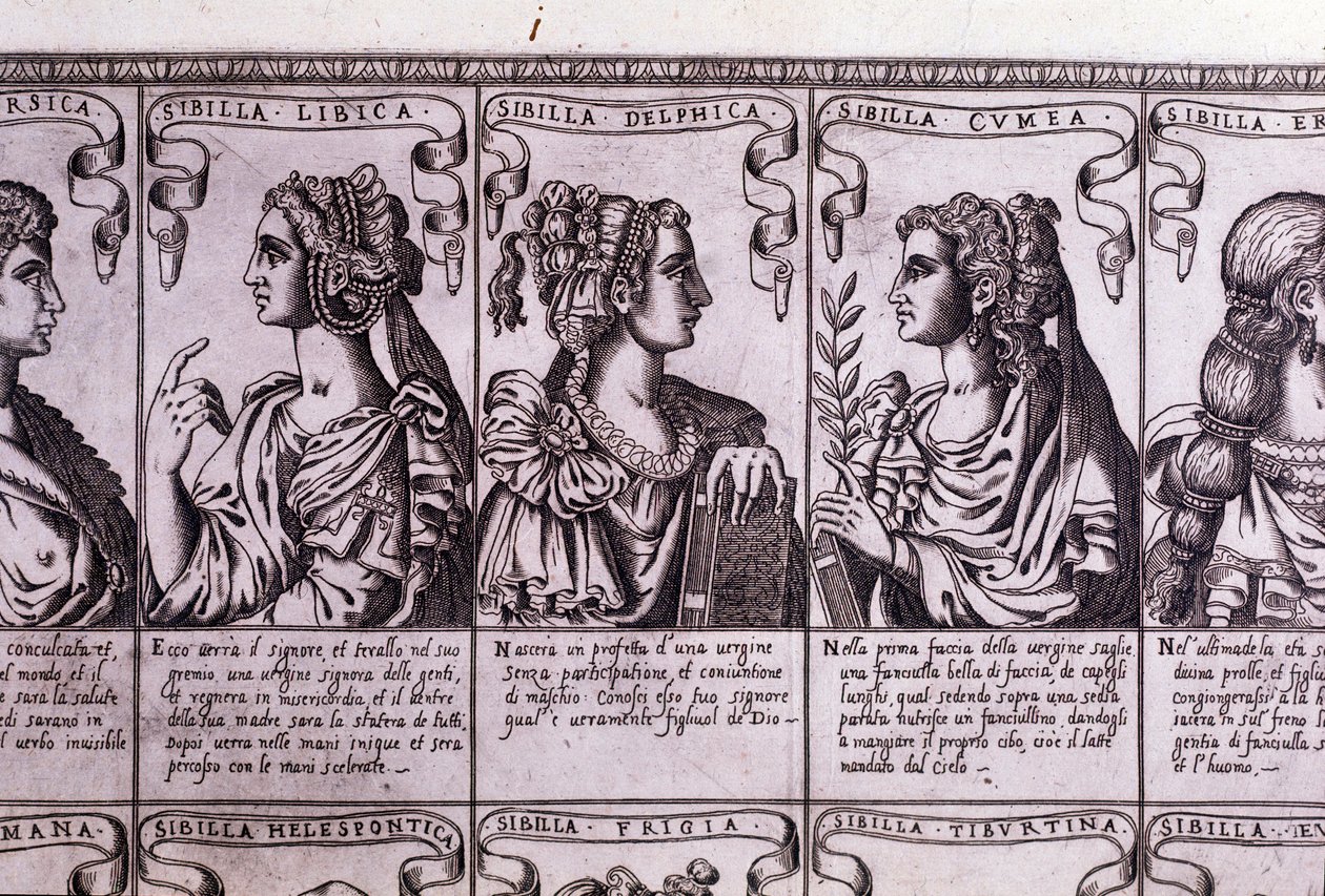The sibyls: libyan, delphic, cumaean (engraving) 作者 未知艺术家