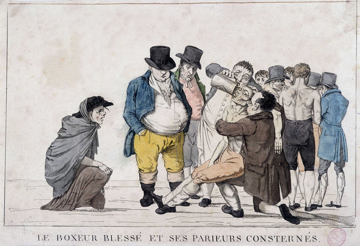 The wounded boxer and his wrestled betters - 19th century, Carnavalet. 作者 未知艺术家