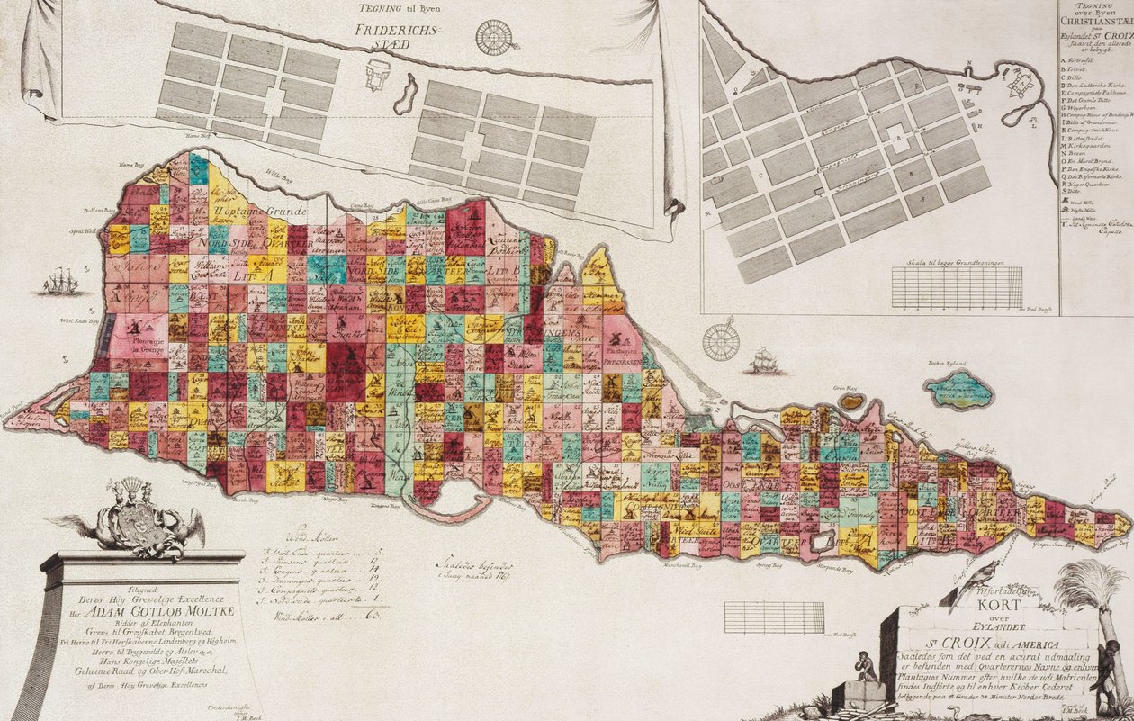 埃格兰德街可靠地图Croix udi America，哥本哈根，1754，1754 作者 未知艺术家