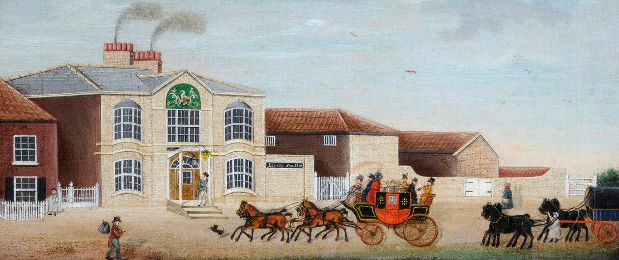 特拉法尔加 "驿车，约 1860 年（布面油画） 作者 未知艺术家