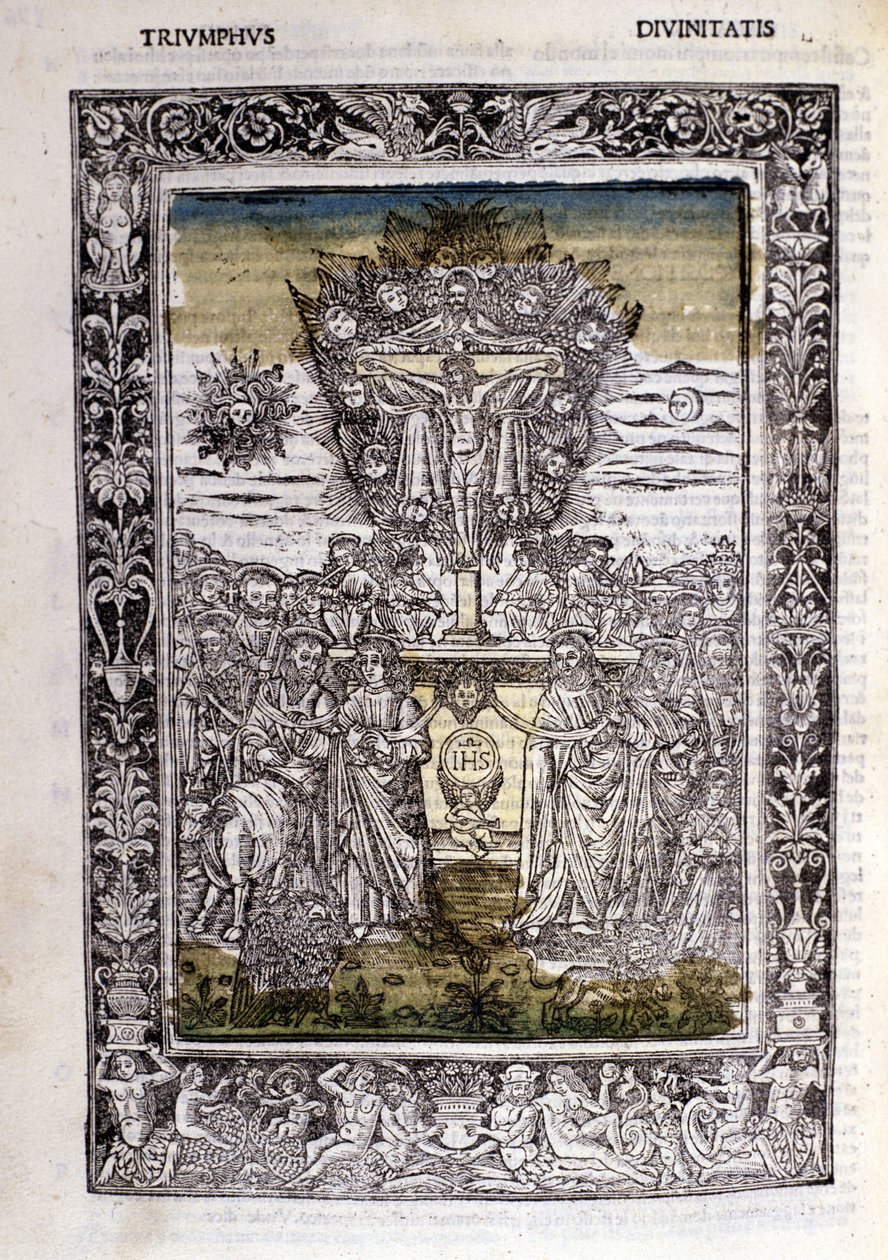 弗朗西斯科-彼得拉卡（Petrarca）的神灵凯旋。迷你版sd. Bibl.Trivulziana，米兰。 作者 未知艺术家