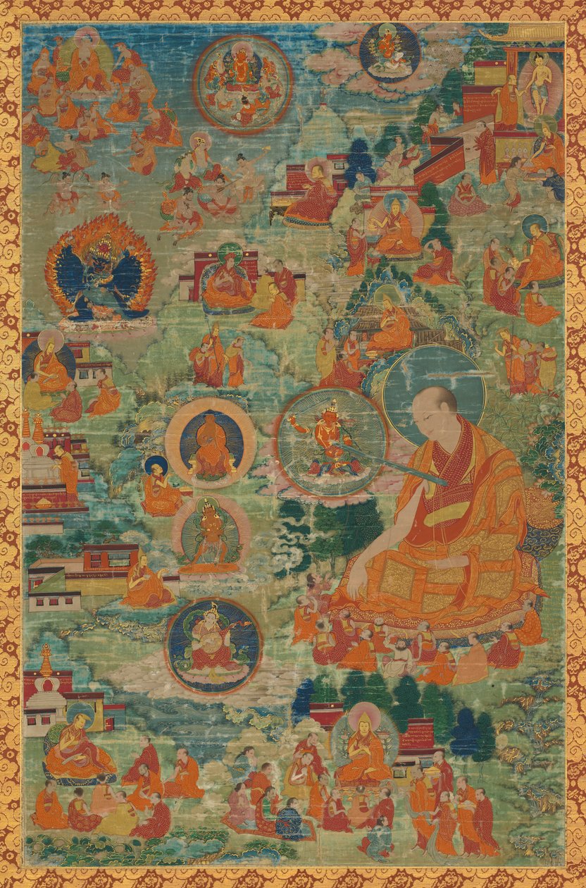 宗喀巴和他的生活场景 作者 未知艺术家