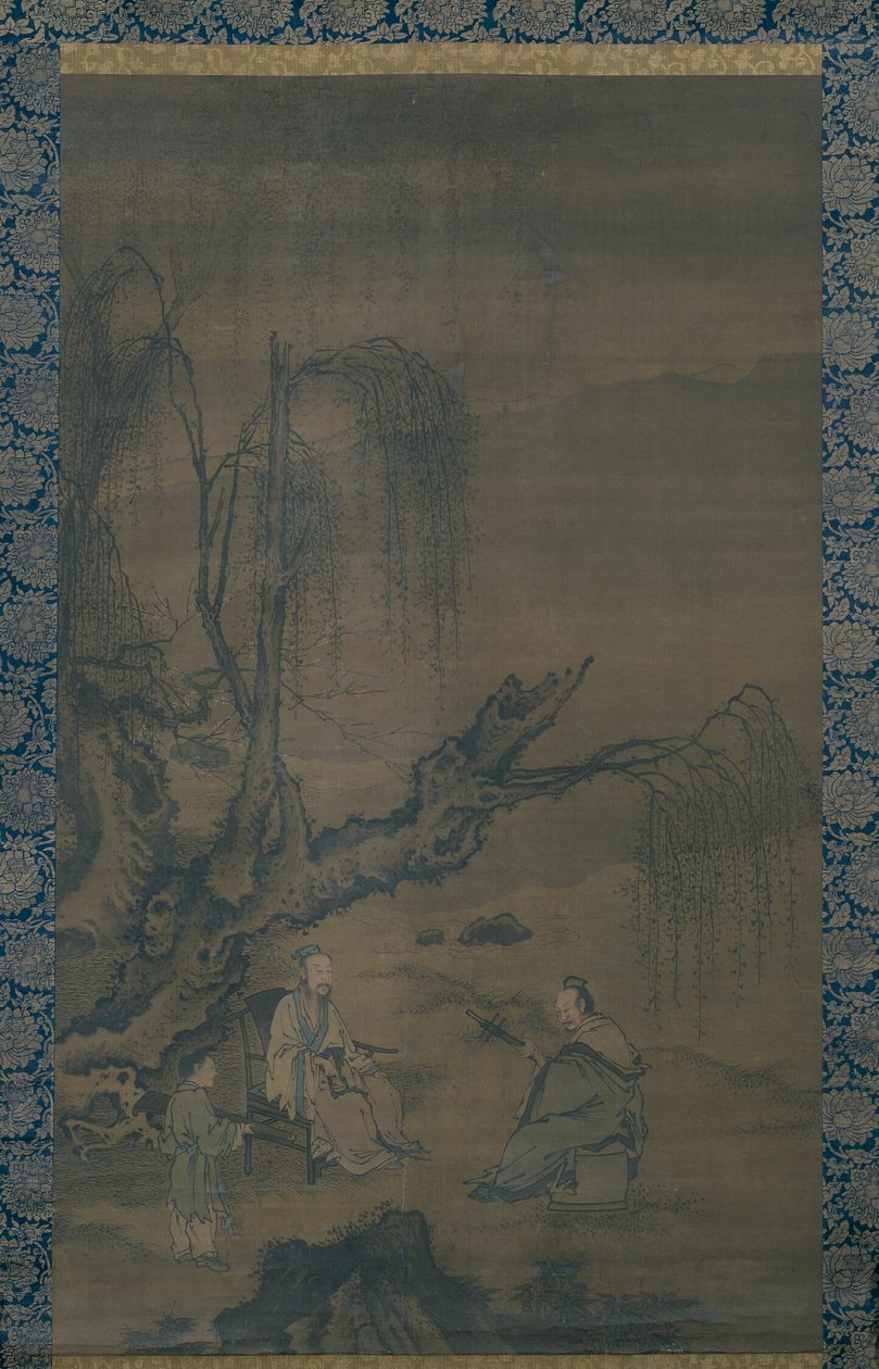 风景中的两位学者音乐家 作者 未知艺术家