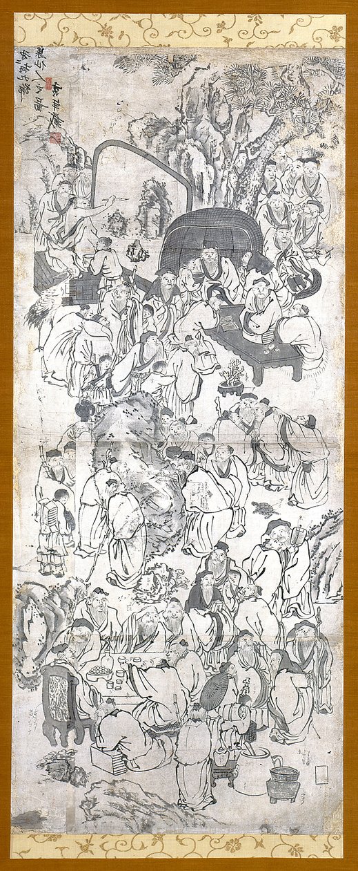 无题《100 个老人的素描》（纸本水墨画） 作者 未知艺术家