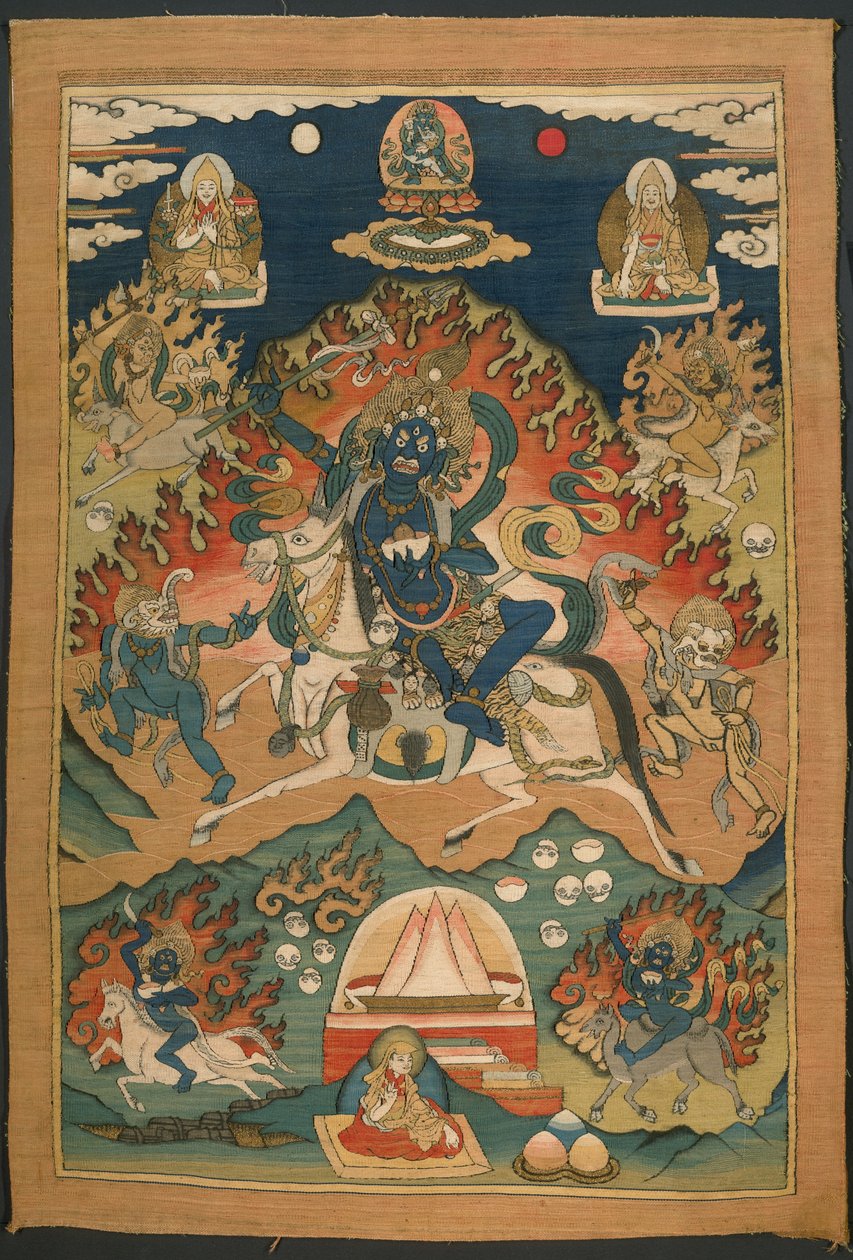 萨拉斯瓦蒂女神（玛卓嘉莫）或帕尔登拉莫的忿怒之形 作者 未知艺术家
