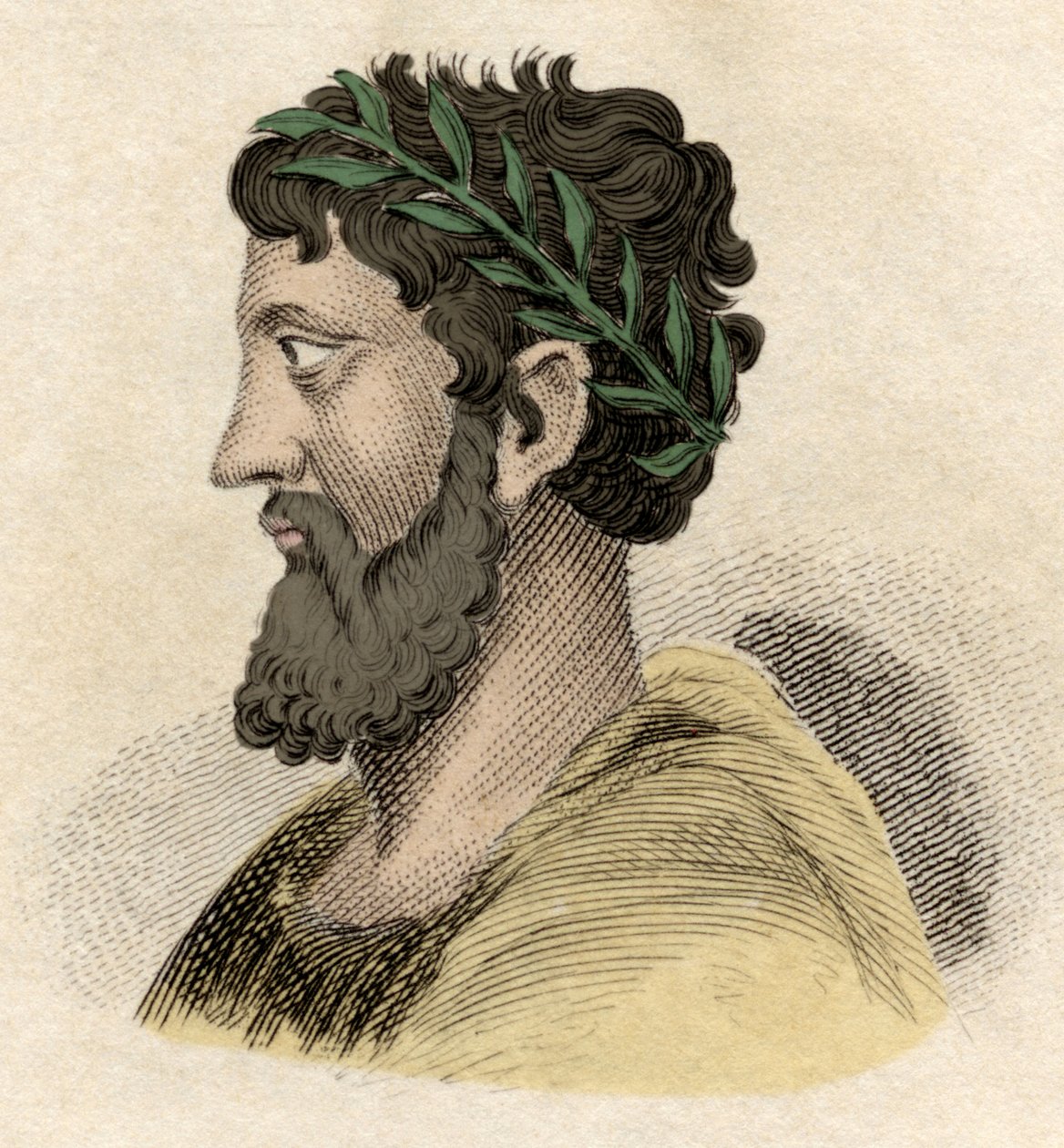 Zaleucus（或 Zaleucos Zaleuco di Locri）希腊哲学家和 Locreans（意大利人）立法者，生活在公元前 7 世纪 19 世纪雕刻。 作者 未知艺术家