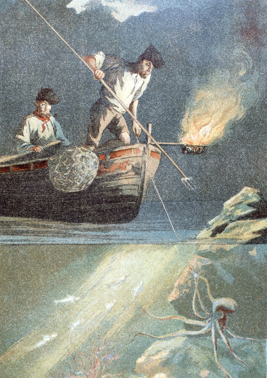 fishing octopus 作者 未知艺术家